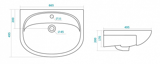 Тумба без раковины Onika Стелла 65 см 106501
