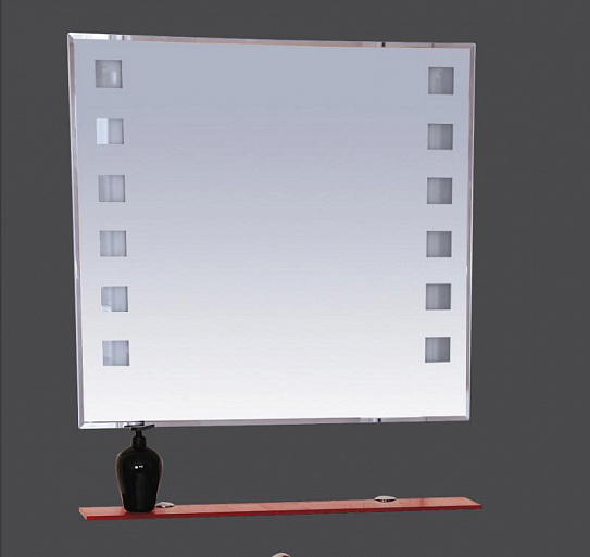 Зеркало с красной полочкой (свет) Эллада 90 Misty