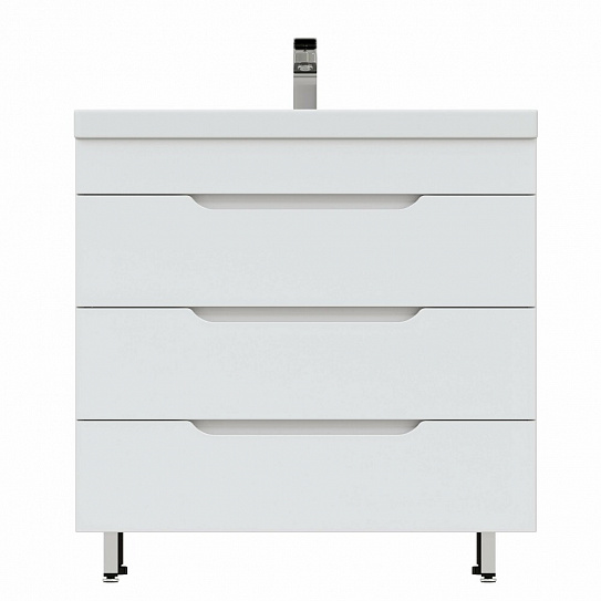 Тумба напольная с доводчиком MIRSANT Soho Quadro 80/2 (под раковину 262520 Deep-80) УТ000072000