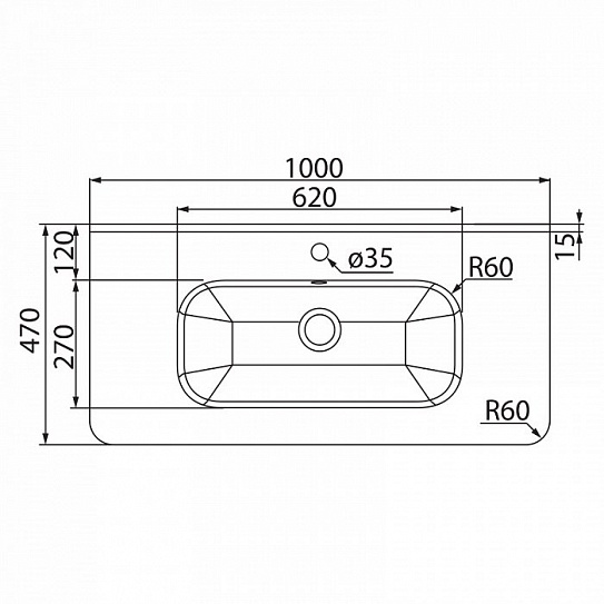 Тумба с раковиной Iddis Brick 100 BRI10W1i95K
