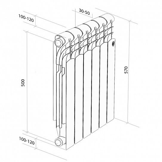 Радиатор Royal Thermo Revolution 500 2.0 - 4 секц