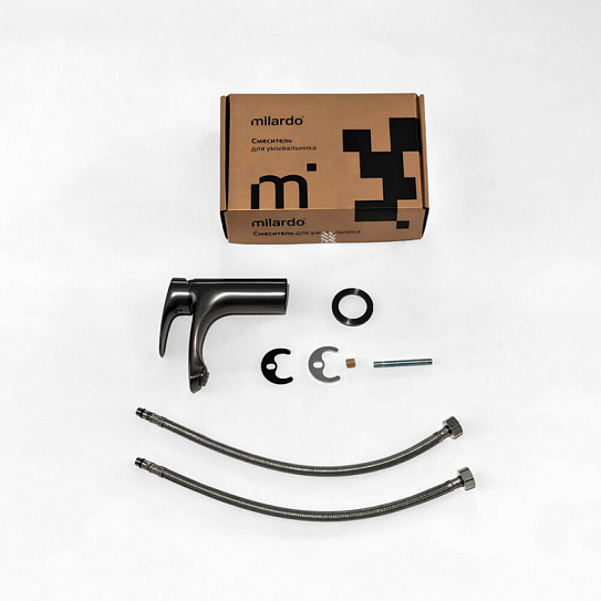 Смеситель для умывальника Milardo Rora, графит, RORGM00M01