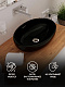 Раковина накладная Sanita Luxe Ringo 53 черная WB CT Ringo 53-N BLK G S1