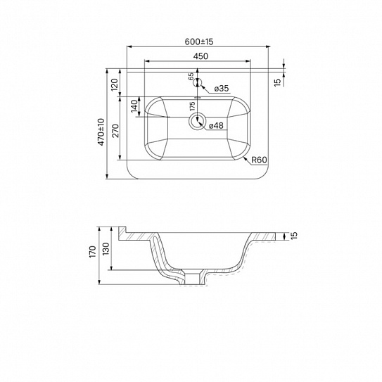 Тумба с умывальником подвесная IDDIS Edifice 60 см светло-серый EDI60L0i95K