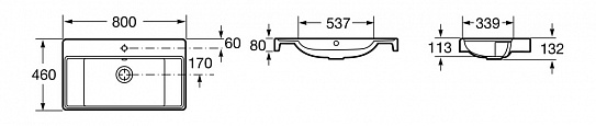 Раковина мебельная Roca Ona 80х46 ZRU9307562