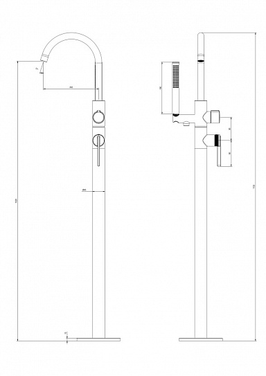 Смеситель для раковины DQ Dortmund DA1712107 матовое золото