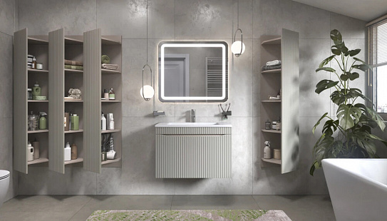 Тумба под раковину Velvex Alba 800-0-1 (Madera Modul) навесная тирамису (рак. 264583 в комплект не входит)