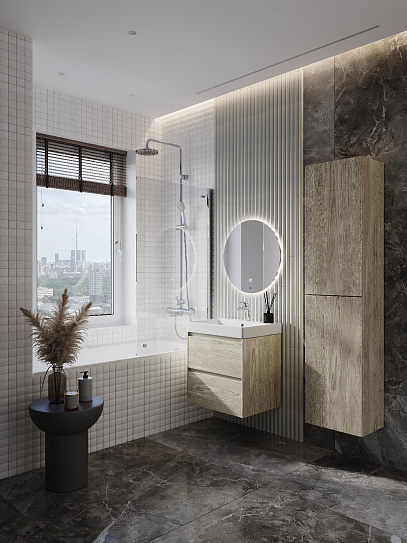 Тумба под раковину Roca Ona 600 светлый дуб 2 ящика A857613512