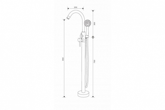 Смеситель для ванны Gappo G3098
