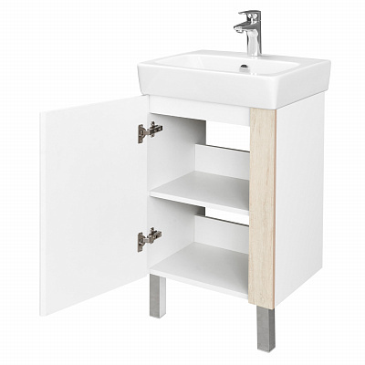 Тумба под раковину Aquaton Кантри 50 белый, дуб верона 1A257801AHB20