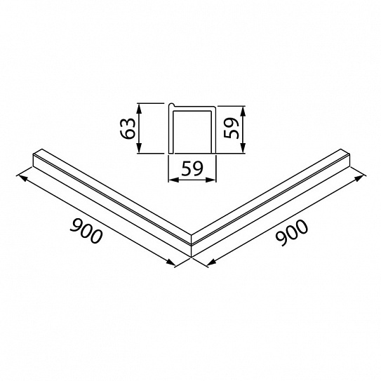 Декоративный профиль под душевое ограждение Iddis Slide SLI5BS0i22