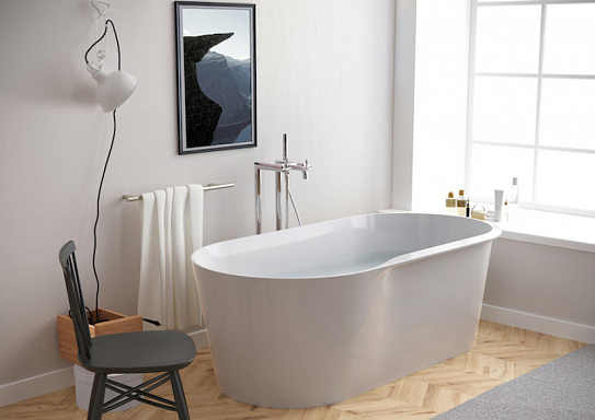 Ванна отдельностоящая 159х79 Roca Raina из материала Stonex белая 248466000