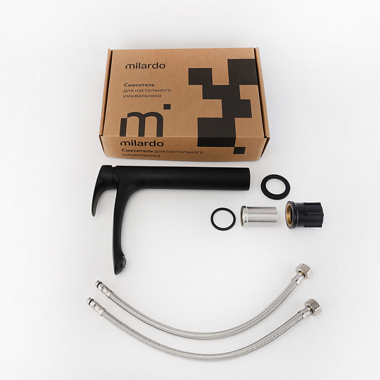 Смеситель для умывальника Milardo Rora RORBL01M01, черный матовый