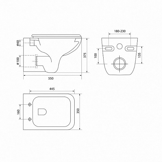Унитаз подвесной безободковый Iddis Vibe VIBRDSEi25