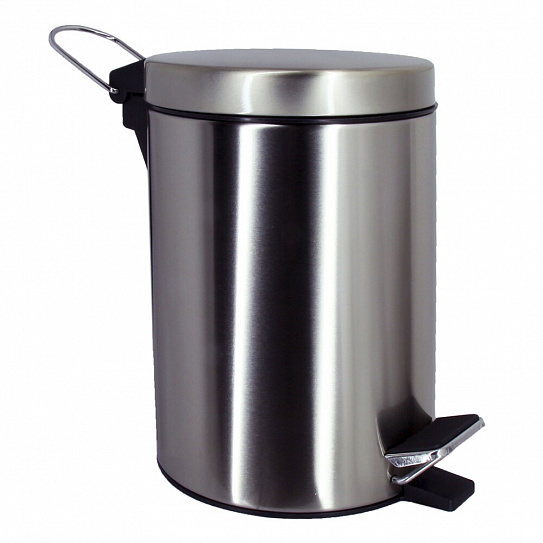 Ведро для мусора 3л нержавейка WasserKRAFT K-633NICKEL