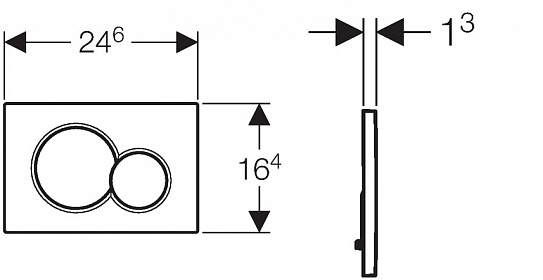 Клавиша смыва Geberit Sigma 01 115.770.DW.5