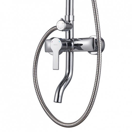 Душевая система с тропическим душем Milardo Stripe STRSB1FM06