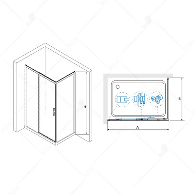 Душевая дверь RGW PA-14 1200