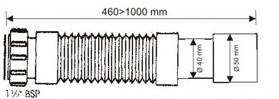 Гофра 1 1/2 McALPINE 1 м MRMF-2