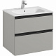 Тумба с раковиной Roca Domi 60 2 ящика серый матовый ZRU9307873