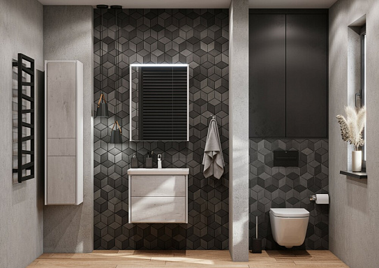 Зеркальный шкаф Roca Ronda 60 белый матовый/бетон ZRU9303007