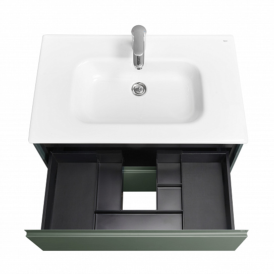 Тумба под раковину Roca Ona 800 зеленый матовый 2 ящика A857630513