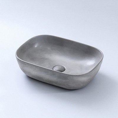 RB003-LG Раковина из бетона, на столешницу светло-серая (450*320*135) M