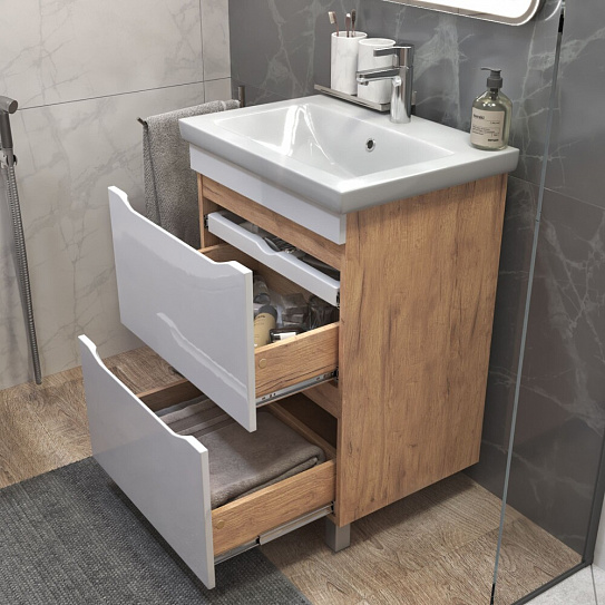 Тумба под раковину GRANI 600-0-2 дуб золотой VIGO (под ум-к Como 60)