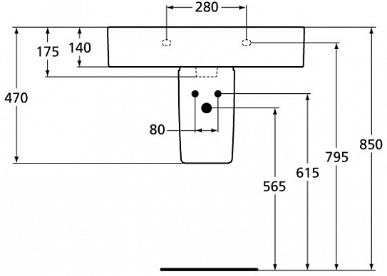 Полупьедестал Ideal Standard Connect E797401
