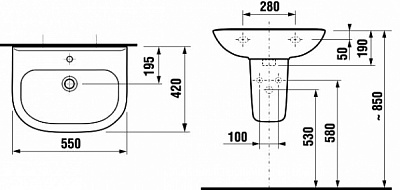 Раковина Jika Olymp 55