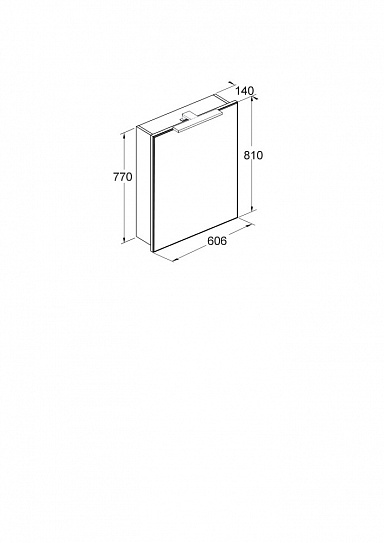 Зеркальный шкаф Roca Victoria 60 правый A857475806