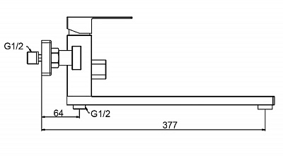 Смеситель для ванны Frap H802 F22802 универсальный нержавеющая сталь