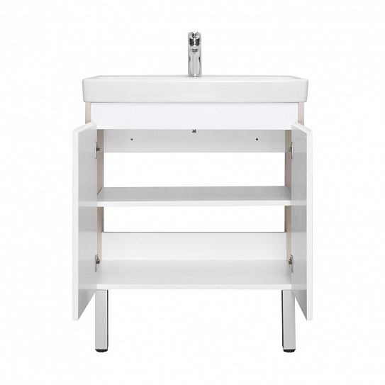 Тумба под раковину AQUATON Сканди Doors 70 белый глянец/дуб верона 1A278901SDB20