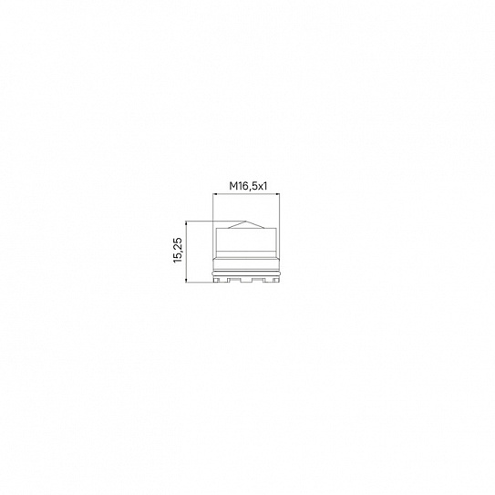 Аэратор М16, пластик, наружная резьба, встраиваемый, для ванны 996P16A3SM