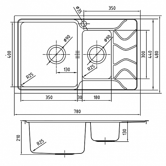 Мойка из нержавеющей стали Iddis Reeva S REE78SXi77
