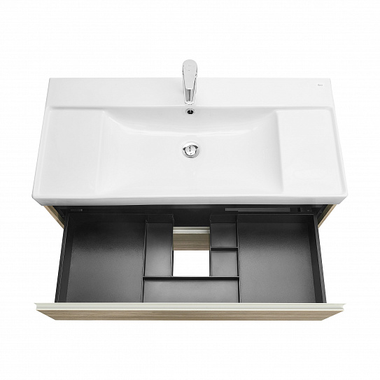 Тумба под раковину Roca Ona модуль 2 ящика 1000 темный вяз, 2 ящика, A857616511