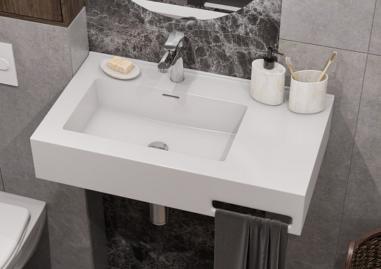 Раковина AQUATON Квадро Про 80 левая 1A734431QA01L