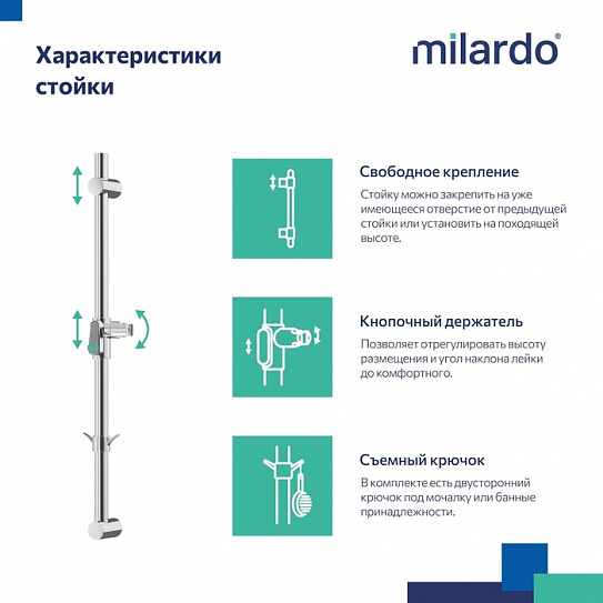 Стойка для душа Milardo Ideal Spa ILS70C0M17