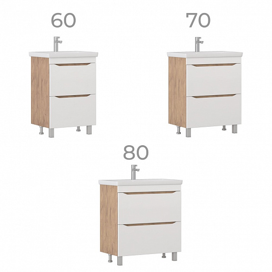 Тумба с раковиной Vigo GRANI 600-0-2