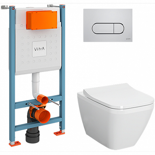 Комплект инсталляции с унитазом Vitra L-Box Integra Square 9856B003-7207