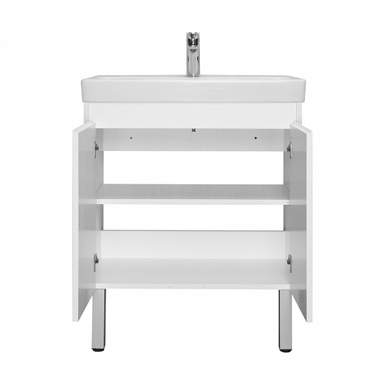 Тумба под раковину AQUATON Сканди Doors 70 белый глянец/белый матовый 1A278901SD010