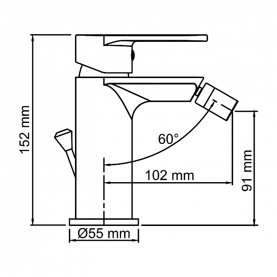 Смеситель для биде WasserKRAFT Mindel 8506