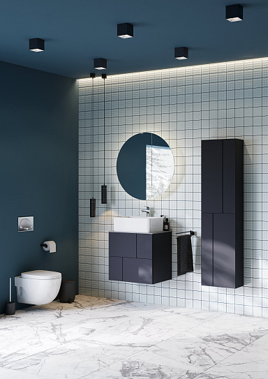 Тумба под раковину Roca Luna 60 2 ящика синий ZRU9307766