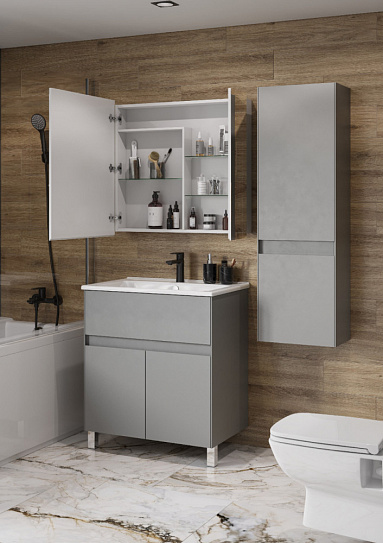 Тумба без раковины Aquaton Форест 75 туманный серый 1A278201FR4D0