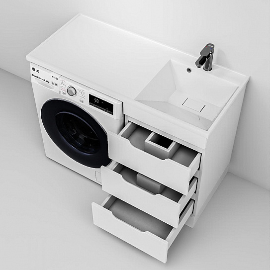 Тумба напольная под стиральную машину MIRSANT Сохо/Soho Quadro 50 (рак Флай-2 110)