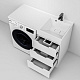 Тумба напольная под стиральную машину MIRSANT Сохо/Soho Quadro 50 (рак Флай-2 110)