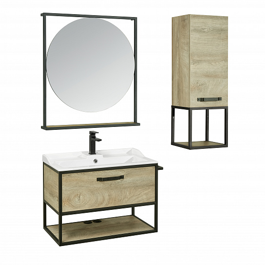 Тумба под накладную раковину Aquaton Лофт Фабрик 80 дуб эндгрейн 1A242401LTDU0