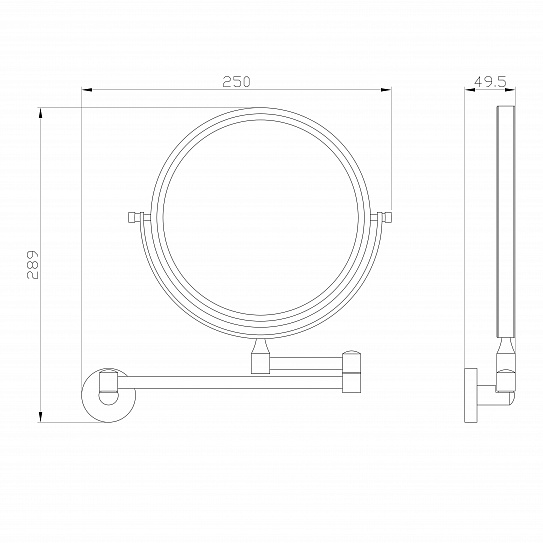 Зеркало для ванной Wonzon & Woghand easy, хром ww-8158