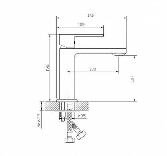 Смеситель для раковины DQ Dortmund DA1712133 брашированное розовое золото