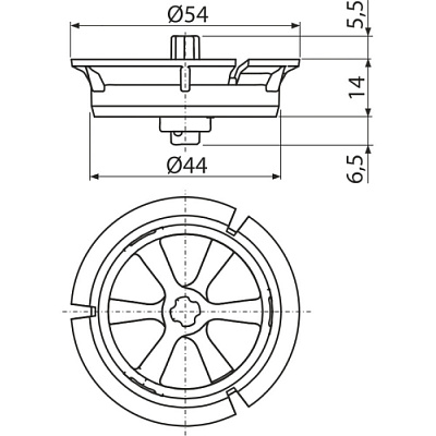 Регулятор скорости потока воды AlcaPlast P115